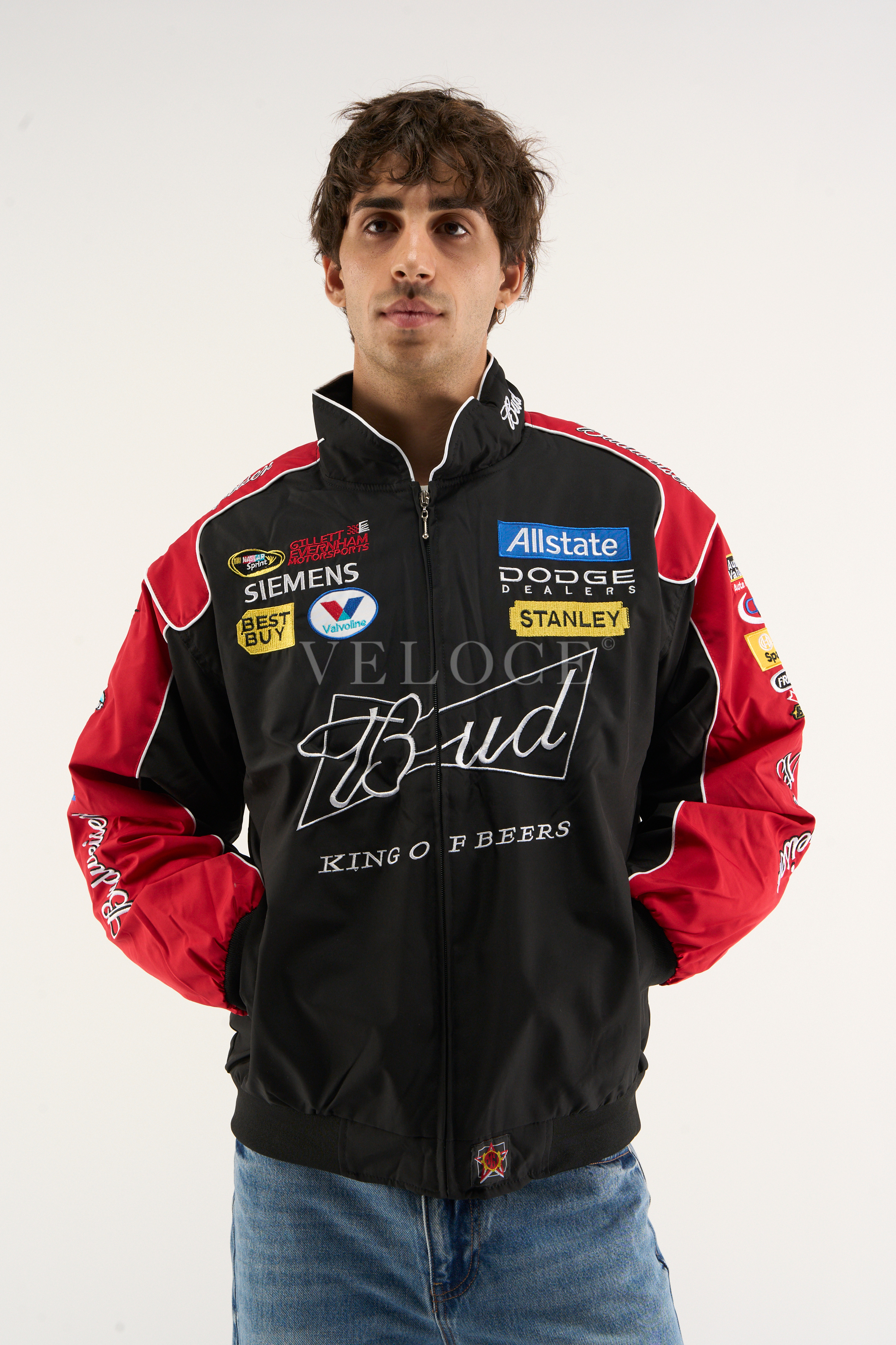 Budweiser Vintage Racing Jacket - NASCAR Black Edition