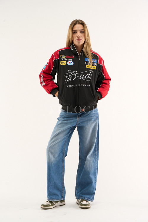 Budweiser Vintage Racing Jacket - NASCAR Black Edition