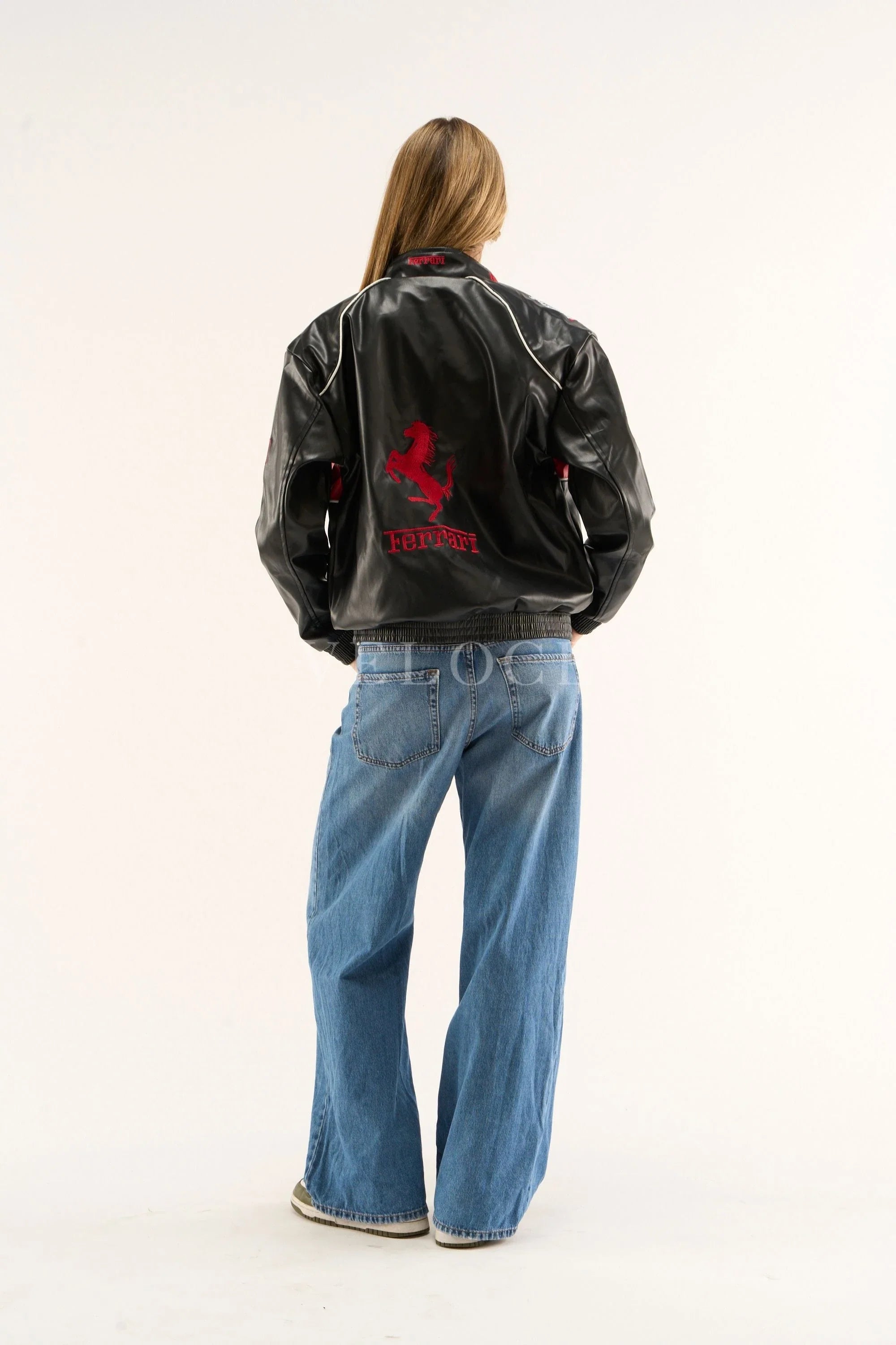 Ferrari F1 Vintage Leather Jacket - Red Edition