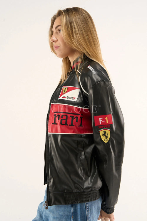 Ferrari F1 Vintage Leather Jacket - Red Edition