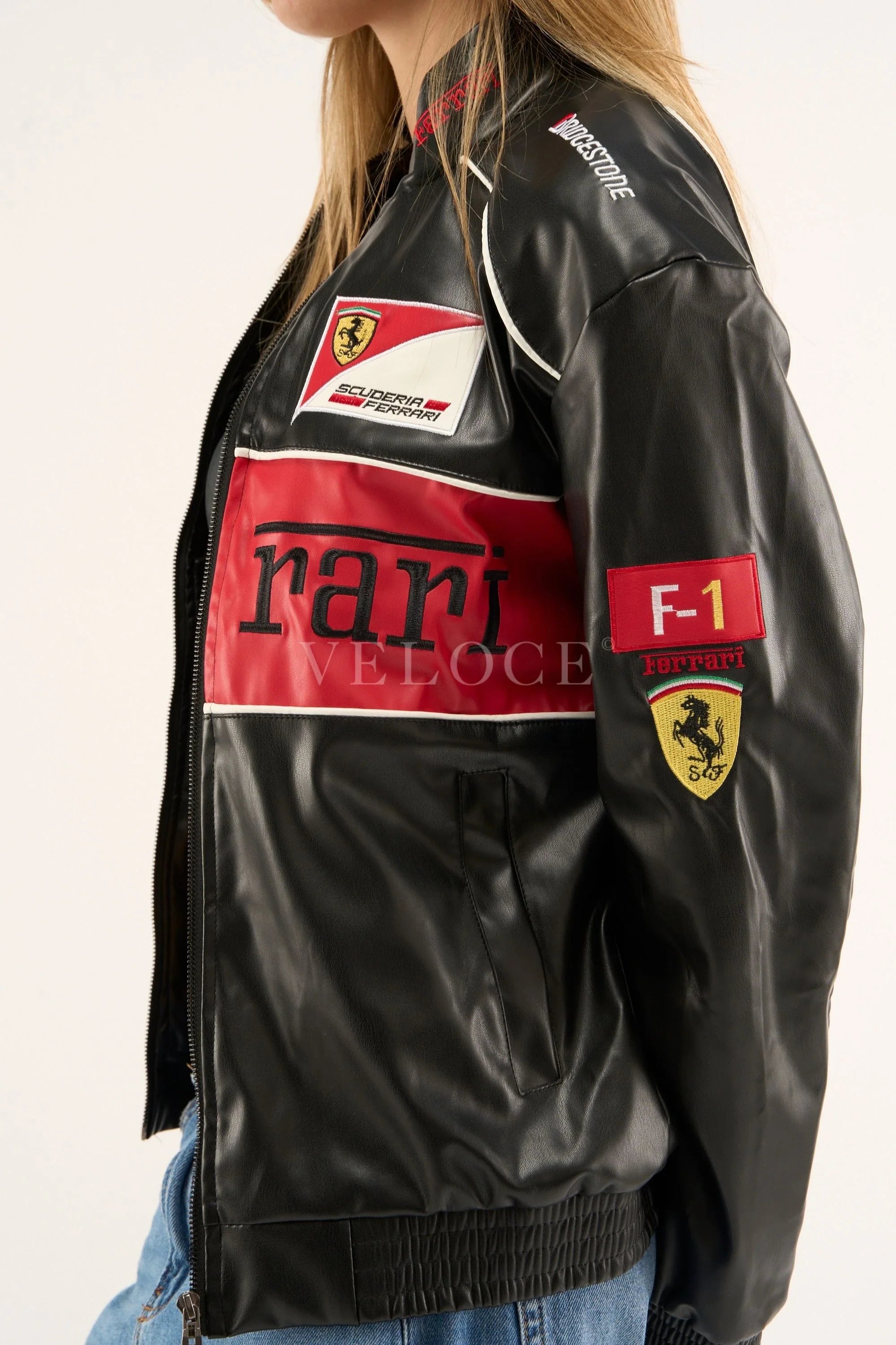 Ferrari F1 Vintage Leather Jacket - Red Edition