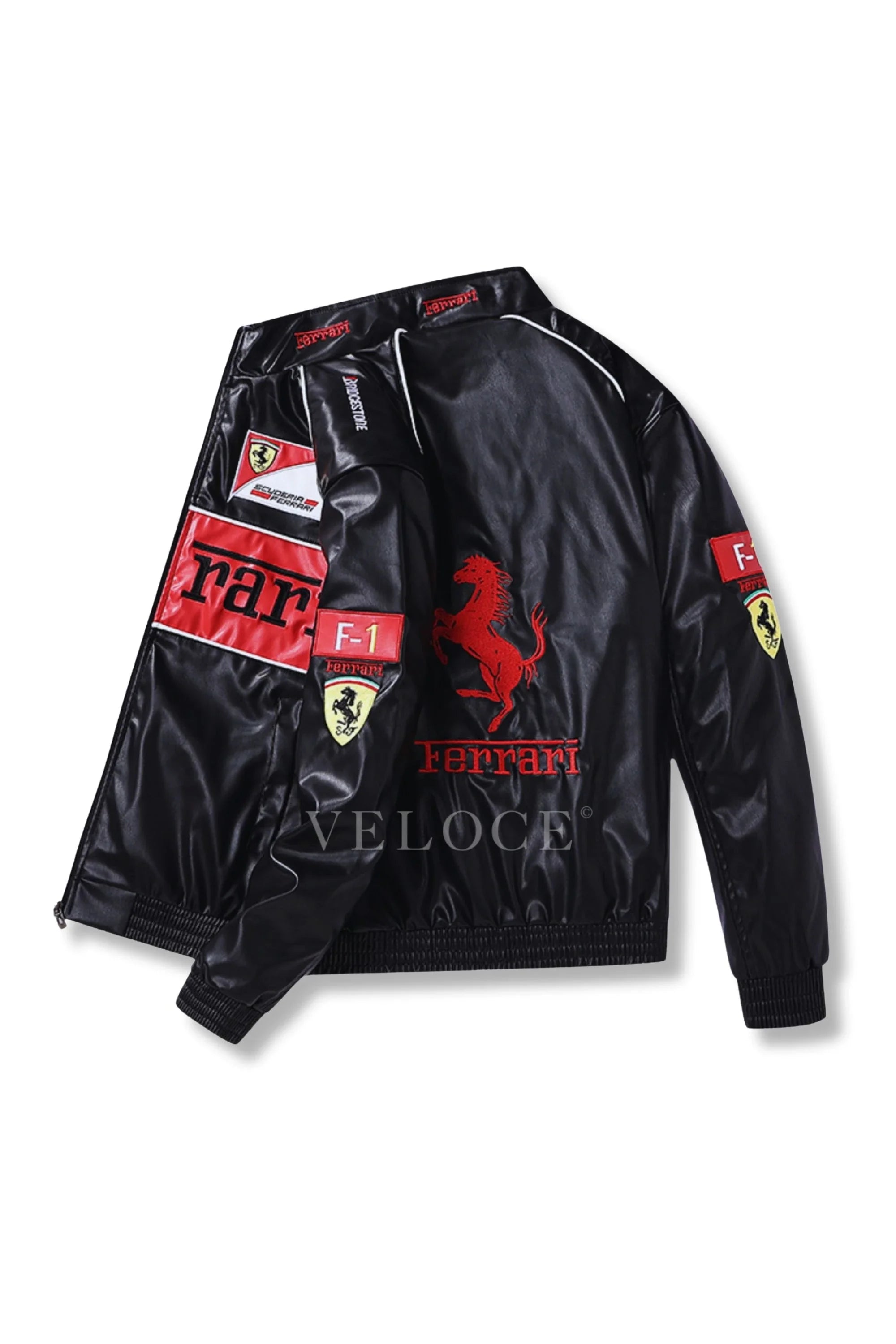 Ferrari F1 Vintage Leather Jacket - Red Edition