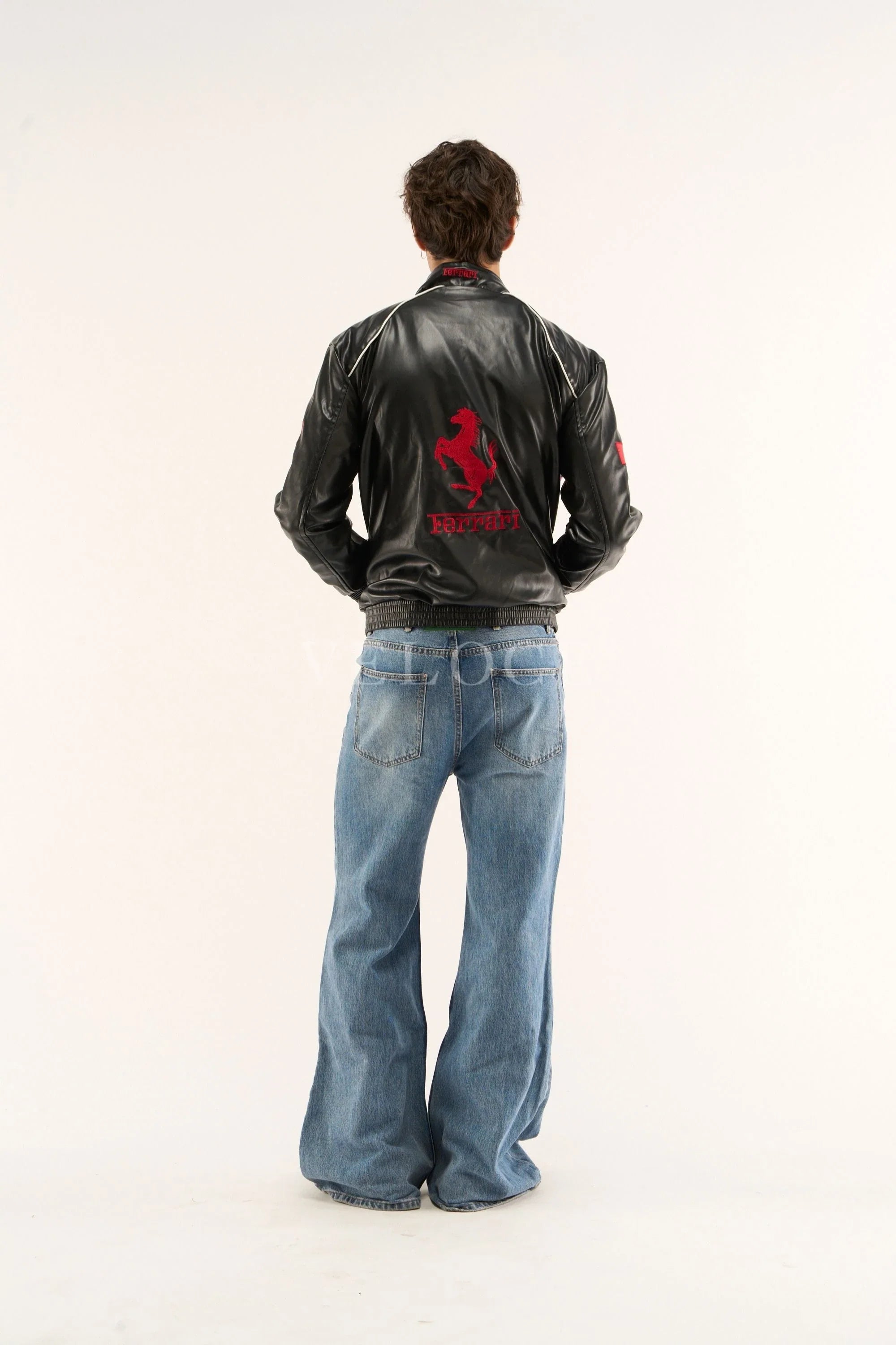 Ferrari F1 Vintage Leather Jacket - Red Edition