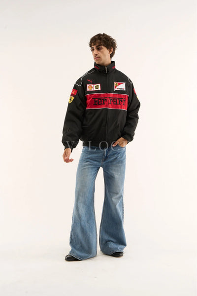 Ferrari F1 Vintage Racing Jacket - Black Edition