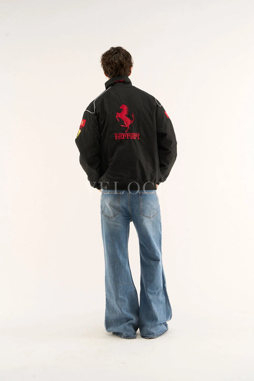 Ferrari F1 Vintage Racing Jacket - Black Edition