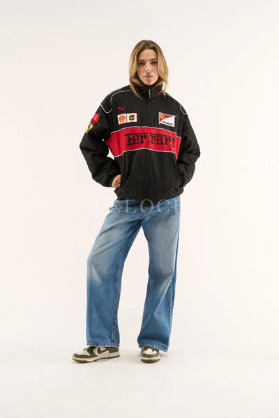 Ferrari F1 Vintage Racing Jacket - Black Edition