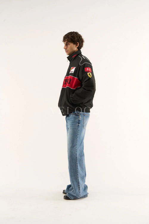 Ferrari F1 Vintage Racing Jacket - Black Edition