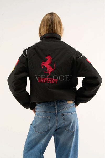 Ferrari F1 Vintage Racing Jacket - Black Edition