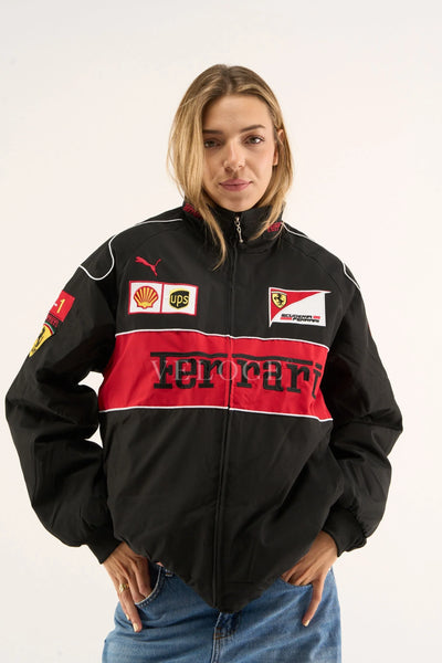 Ferrari F1 Vintage Racing Jacket - Black Edition