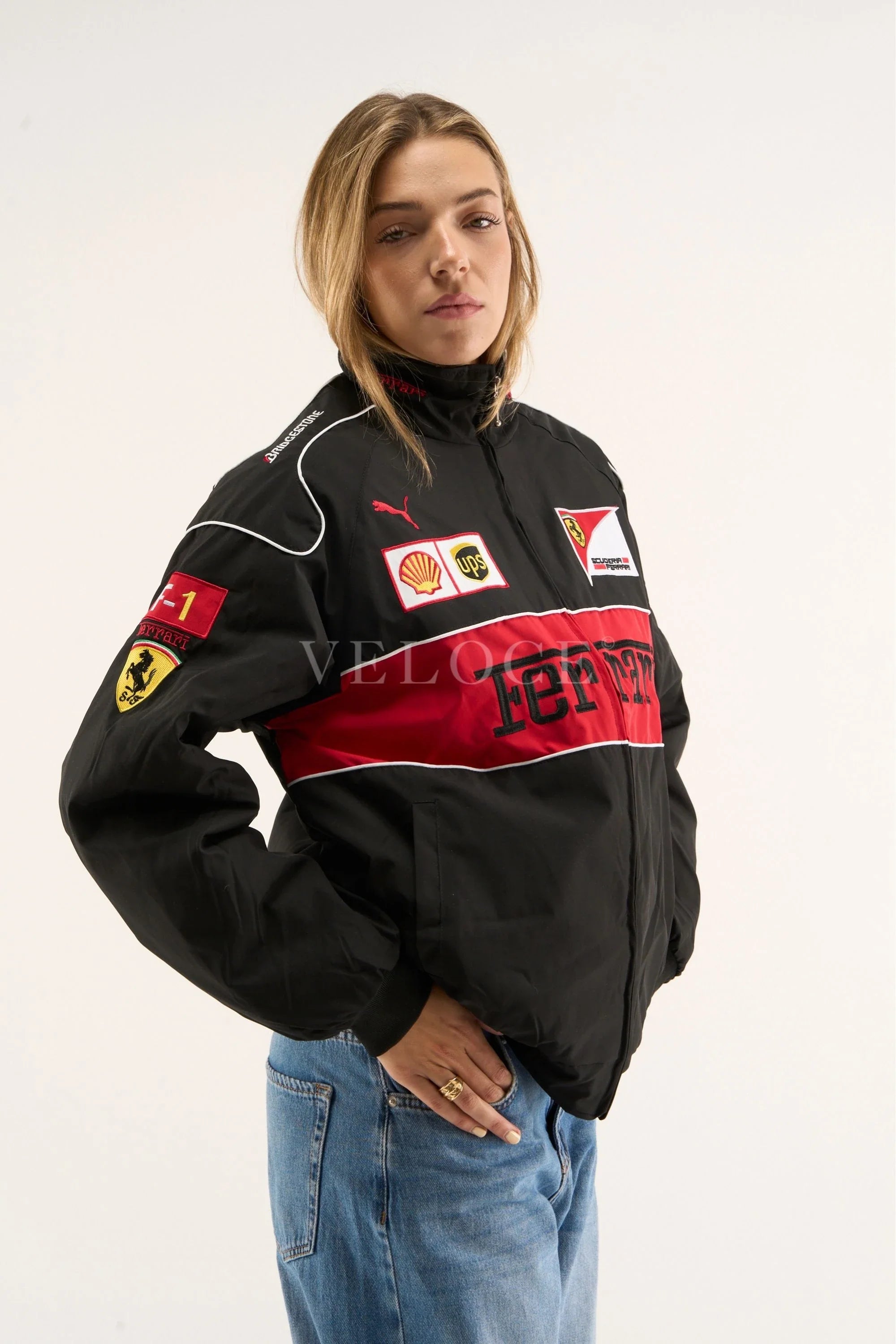 Ferrari F1 Vintage Racing Jacket - Black Edition