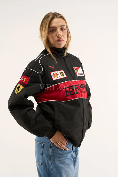 Ferrari F1 Vintage Racing Jacket - Black Edition