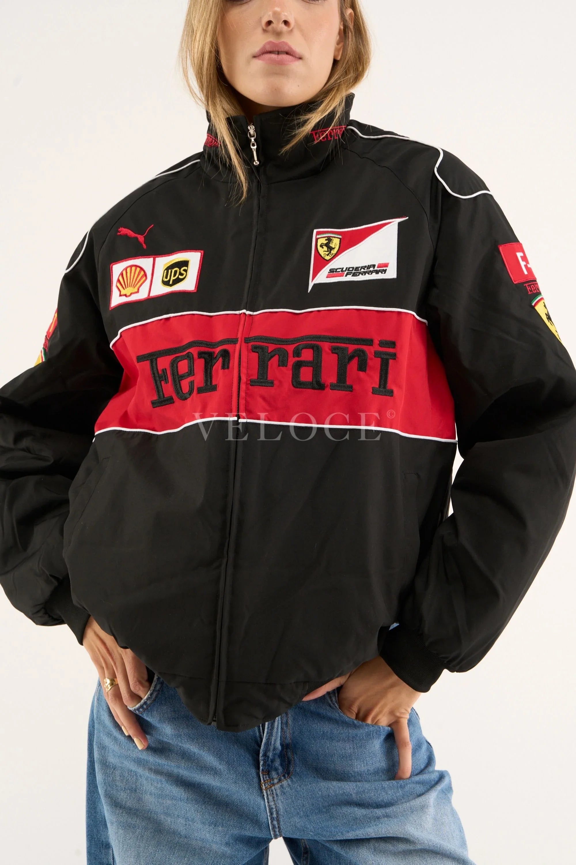 Ferrari F1 Vintage Racing Jacket - Black Edition