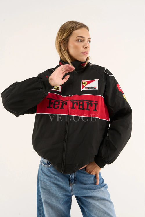 Ferrari F1 Vintage Racing Jacket - Black Edition