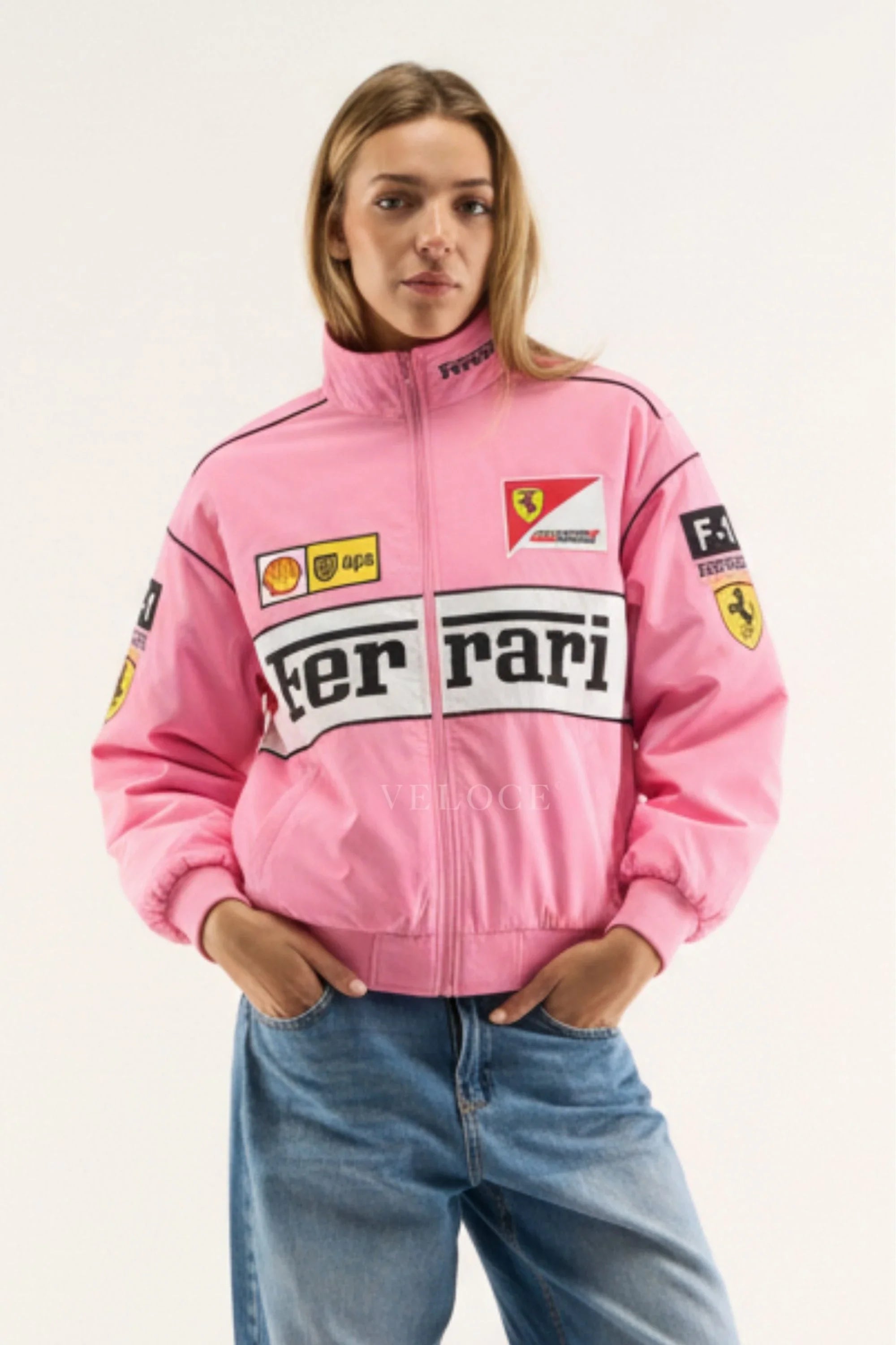 Ferrari F1 Vintage Racing Jacket - Pink Edition