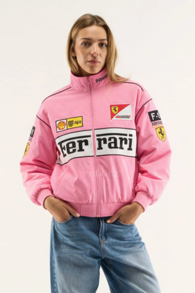 Ferrari F1 Vintage Racing Jacket - Pink Edition