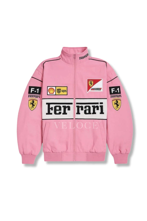 Ferrari F1 Vintage Racing Jacket - Pink Edition