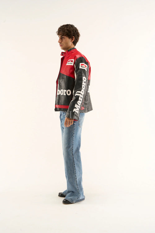 Marlboro Racing Leather Jacket - Black Edition