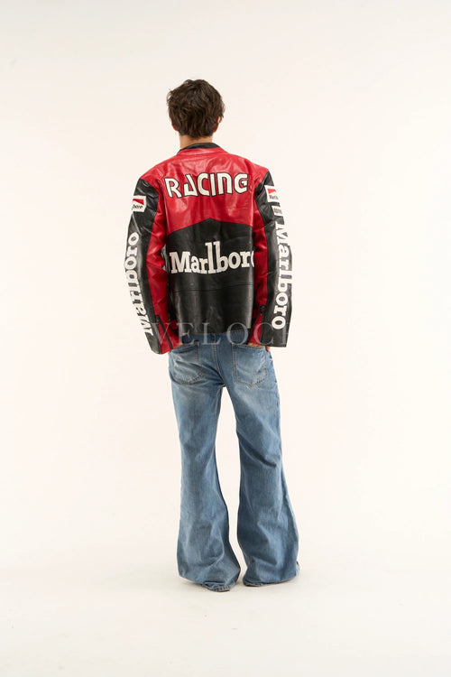 Marlboro Racing Leather Jacket - Black Edition