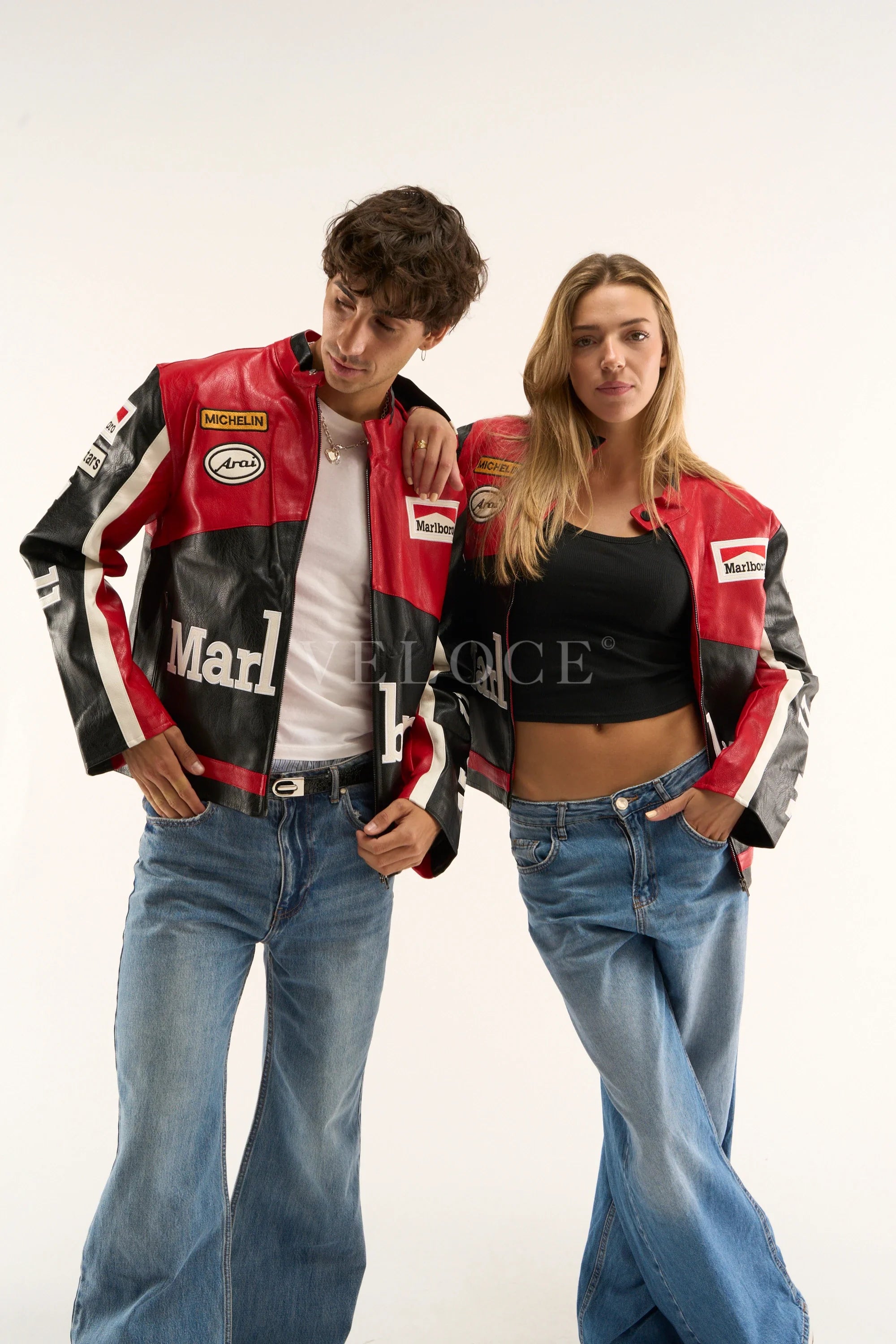 Marlboro Racing Leather Jacket - Black Edition