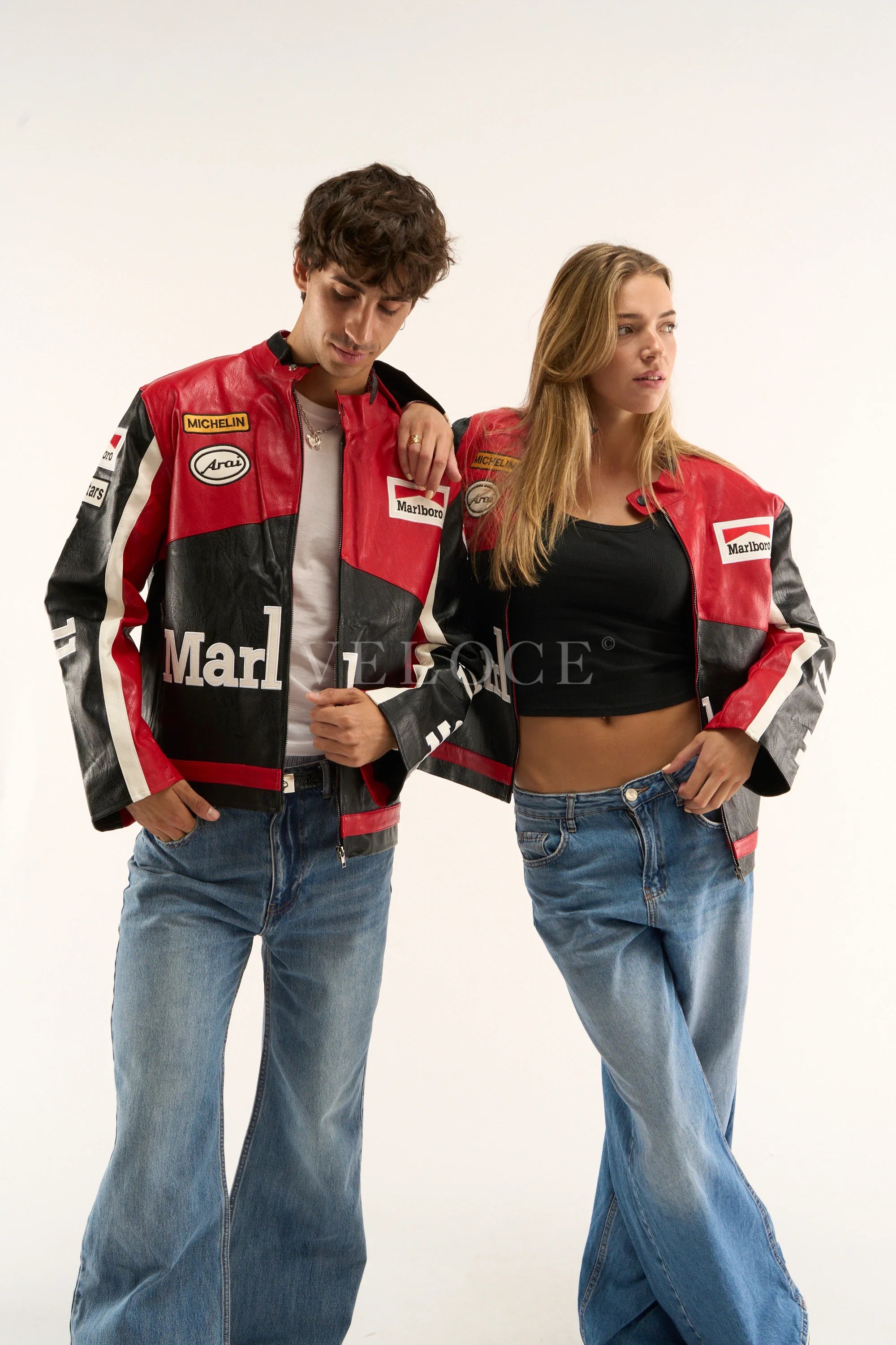 Marlboro Racing Leather Jacket - Black Edition