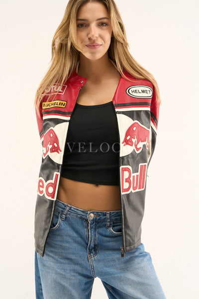 Red Bull Leather Racing Jacket